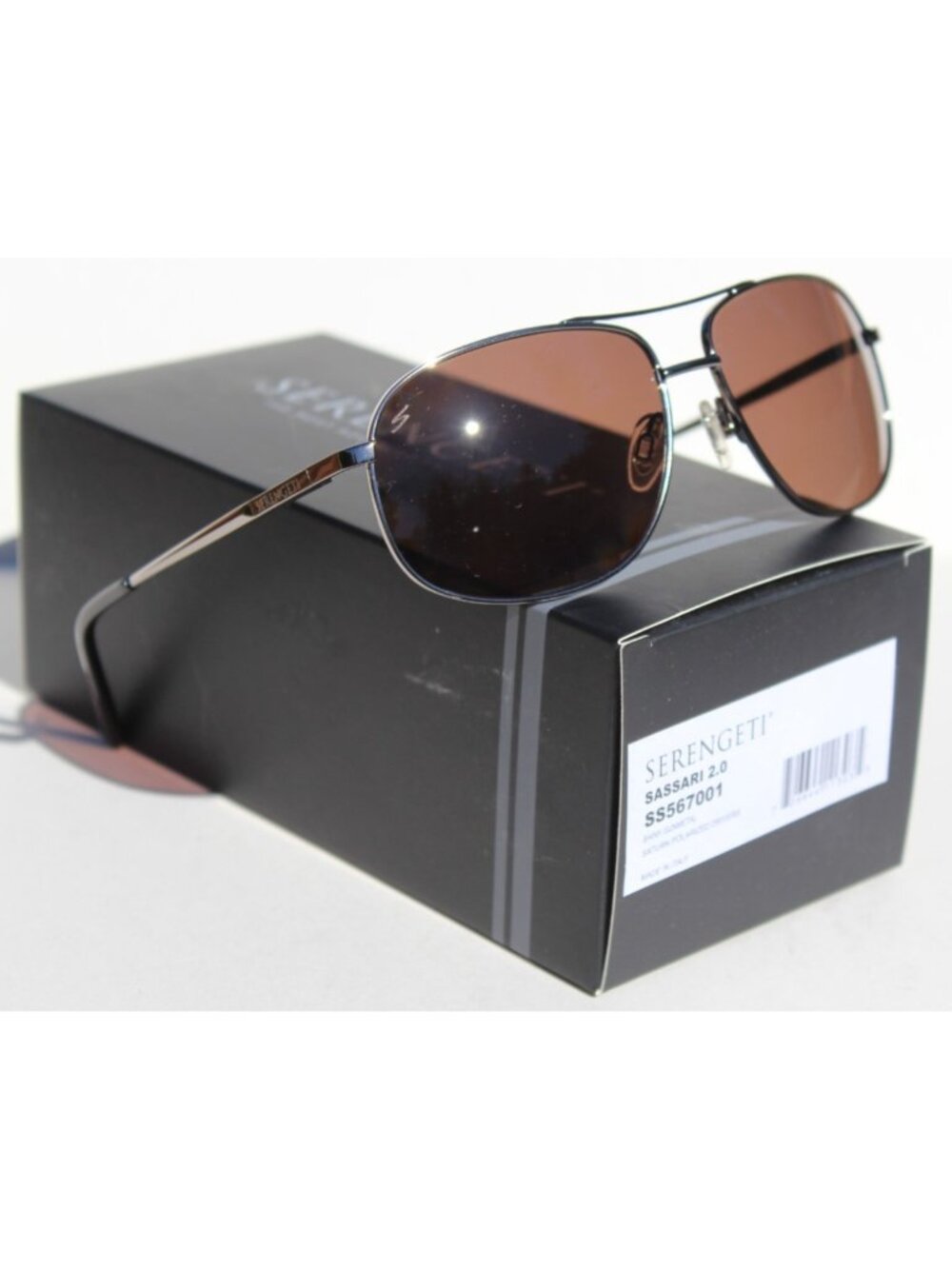 SERENGETI Sassari 2.0 POLARIZED Sunglasses Gunmetal/Saturn Drivers SS567001 NEW